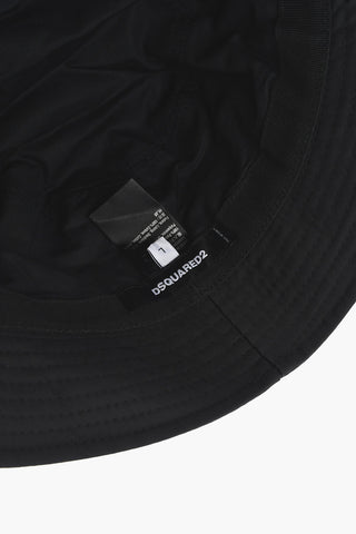 Cappello Bucket in Nylon con Stampa a Contrasto