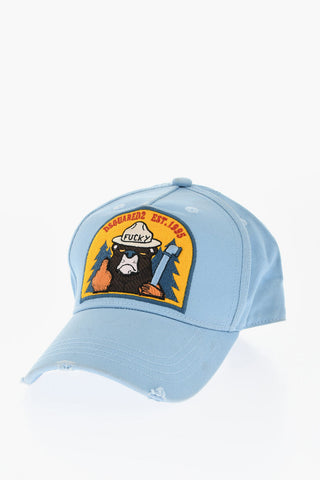 Cotton Cap with Frontal Maxi Embroidery