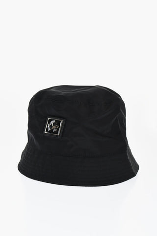 Nylon Bucket Hat with Logo Tag