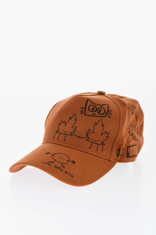 Gabardine Cotton Cap with Embroidery