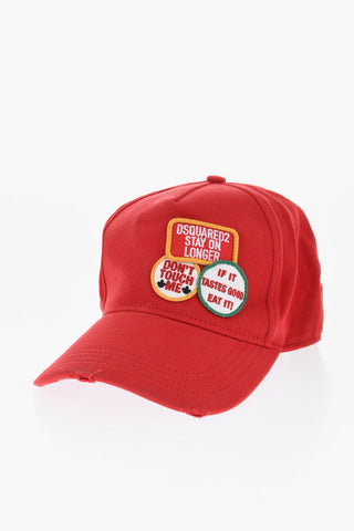 Cappello Da Baseball In Cotone con Patches