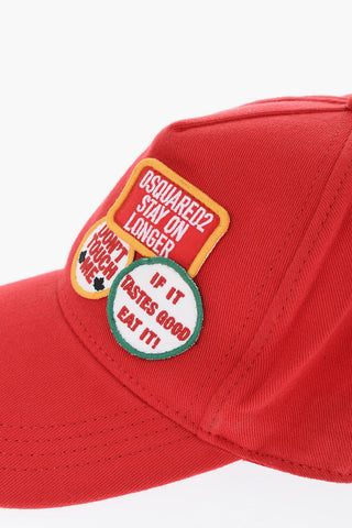 Cappello Da Baseball In Cotone con Patches