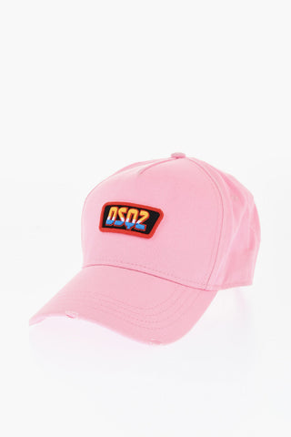 Vintage Effect Cotton Cap with Patch