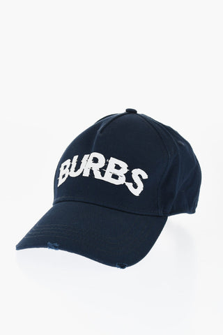 Cappello da Baseball in Effetto Vintage con Stampa a Contrasto