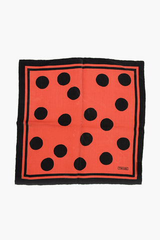 Pochette in Seta con Motivo a Pois