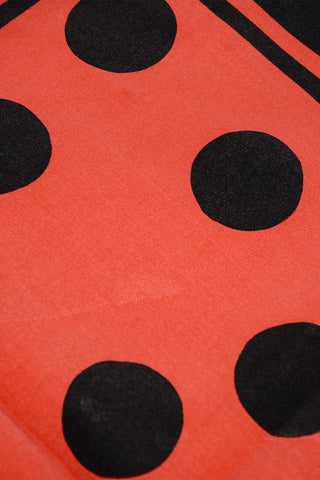Pochette in Seta con Motivo a Pois