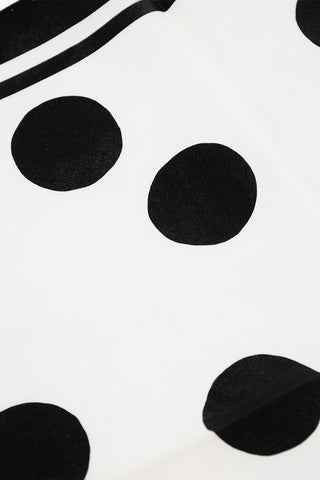 Pochette in Seta con Motivo a Pois