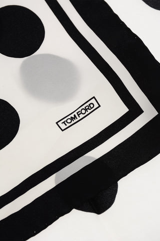 Pochette in Seta con Motivo a Pois