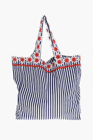 Borsa Tote BIGBAG in Canvas a Righe Awning