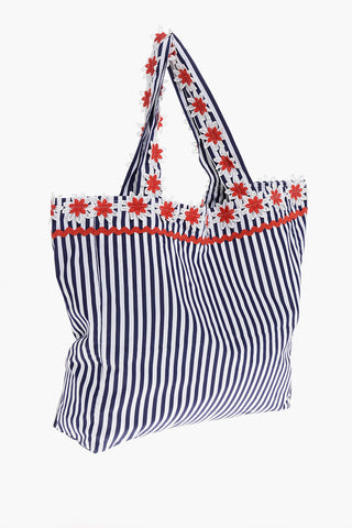 Borsa Tote BIGBAG in Canvas a Righe Awning