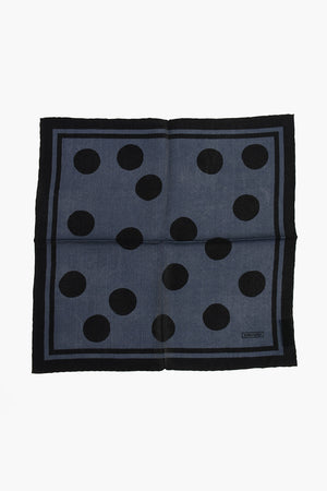Silk Pochette with Polka Dot Pattern