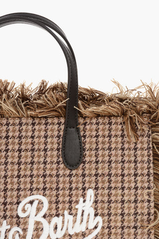 Borsa Tote COLETTE con Motivo Pied de Poule