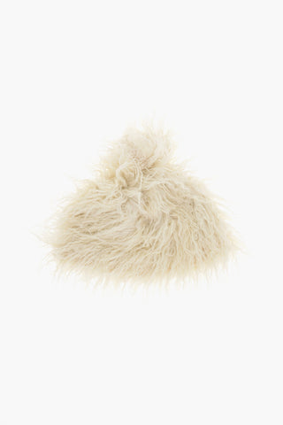 Eco-Fur Beanie with Pom-Pom