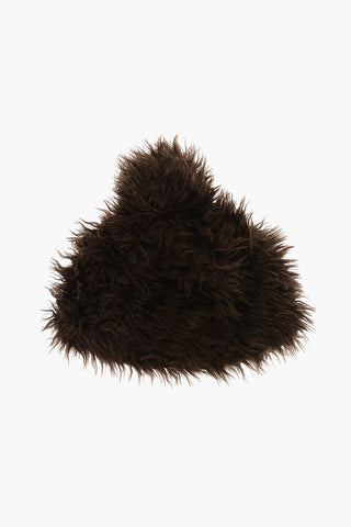 Eco-Fur Beanie with Pom-Pom