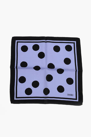 Pochette in Seta con Motivo a Pois