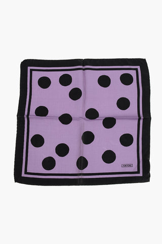 Pochette in Seta con Motivo a Pois