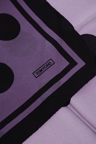 Pochette in Seta con Motivo a Pois