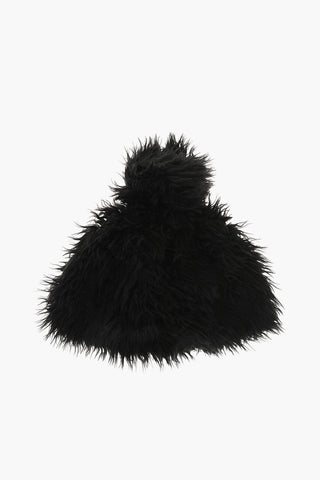 Eco-Fur Beanie with Pom-Pom
