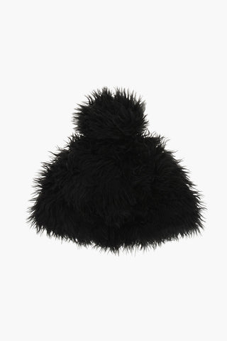 Eco-Fur Beanie with Pom-Pom