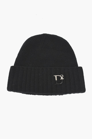 Beanie In Misto Lana con Monogram in metallo
