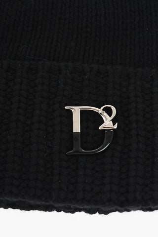 Beanie In Misto Lana con Monogram in metallo