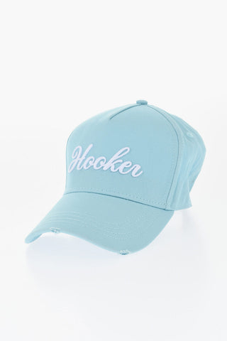 Vintage Effect Gabardine Cotton Cap with Embossed Embroidery