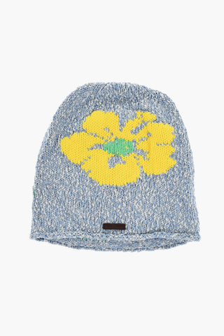 Cottton Beanie With Contrasting Embrodiery