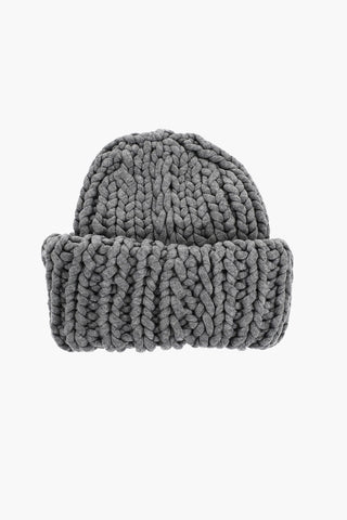 Beanie Intrecciato in Nylon e Lana 