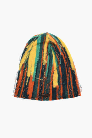 Mehrfarbiges Beanie aus Nylon und Wolle