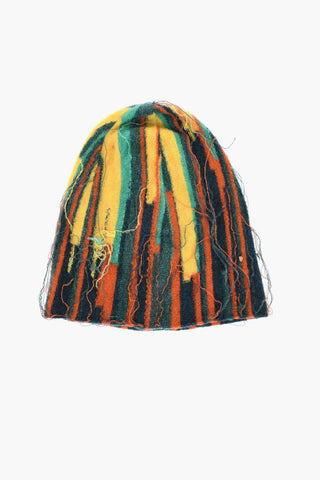 Mehrfarbiges Beanie aus Nylon und Wolle