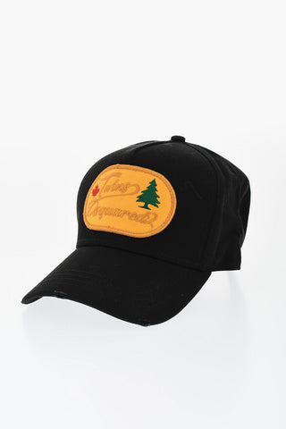 Vintage Effect Cotton Cap with Patch
