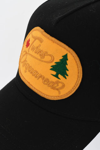 Vintage Effect Cotton Cap with Patch