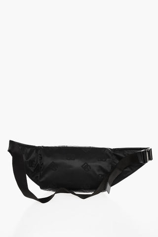 Technical Fabric Bum Bag with All-Over Monogram and Silver-Tone Detail