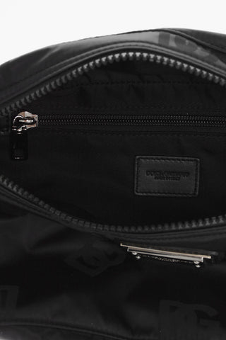 Technical Fabric Bum Bag with All-Over Monogram and Silver-Tone Detail