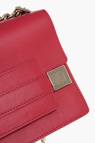 Two-Tone Leather Shoulder Bag with Gold Details