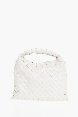 Braided Leather Handbag with Removable Shoulder Strap