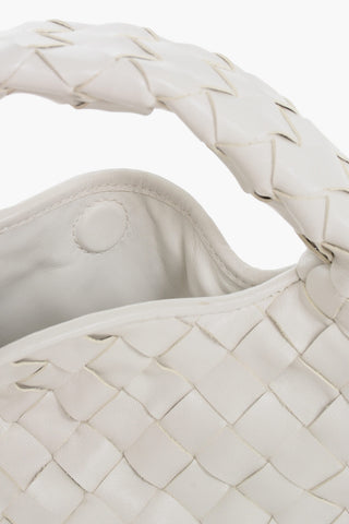 Braided Leather Handbag with Removable Shoulder Strap