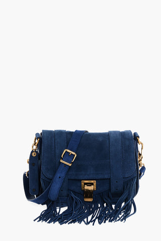 Suede Crossbody Bag with Fringes