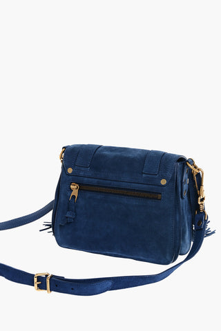 Suede Crossbody Bag with Fringes
