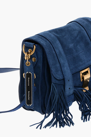 Suede Crossbody Bag with Fringes