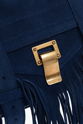 Suede Crossbody Bag with Fringes