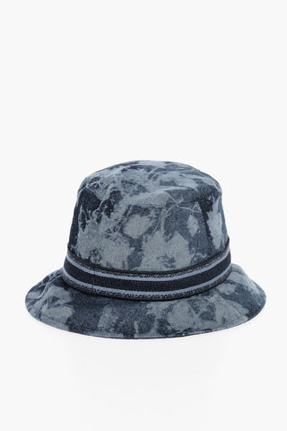 Acid Wash Effect Denim D-BOBBY Bucket Hat