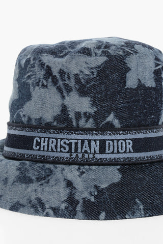 Acid Wash Effect Denim D-BOBBY Bucket Hat