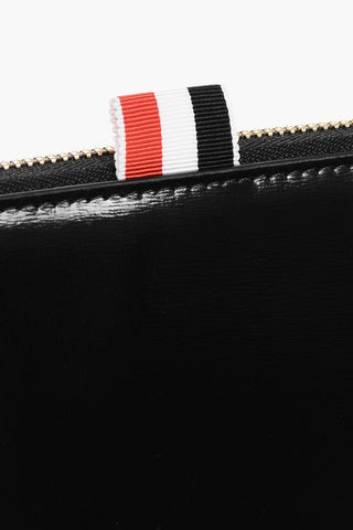 Brushed Leather Continental Wallet with Zip Closure
