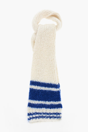 Solid Mohair-Blend Scarf with Contrast Details