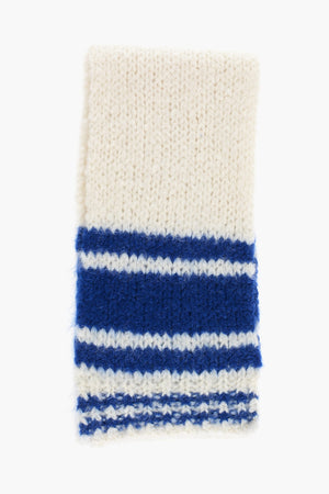 Solid Mohair-Blend Scarf with Contrast Details