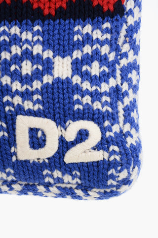 Crochet Wool Blend Crossbody Bag
