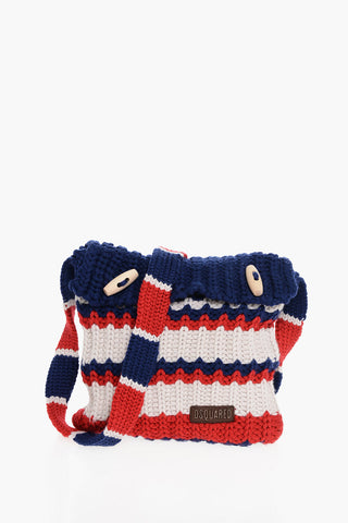 Borsa a Tracolla Crochet con Chiusura Alamari