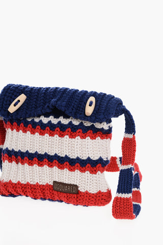 Borsa a Tracolla Crochet con Chiusura Alamari