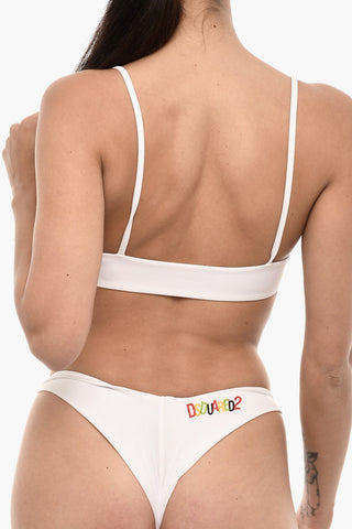 Top Bikini a Fascia Con Maxi Logo